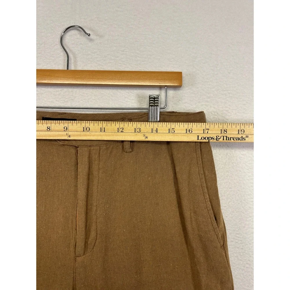 Linen Blend Coastal Banana Republic Mens 32x32 Brown Slim-Straight Chino Pants